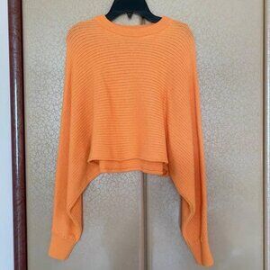 Aritzia Wilfred Free Lolan 100% Merino Wool Cropped Sweater Orange Spice